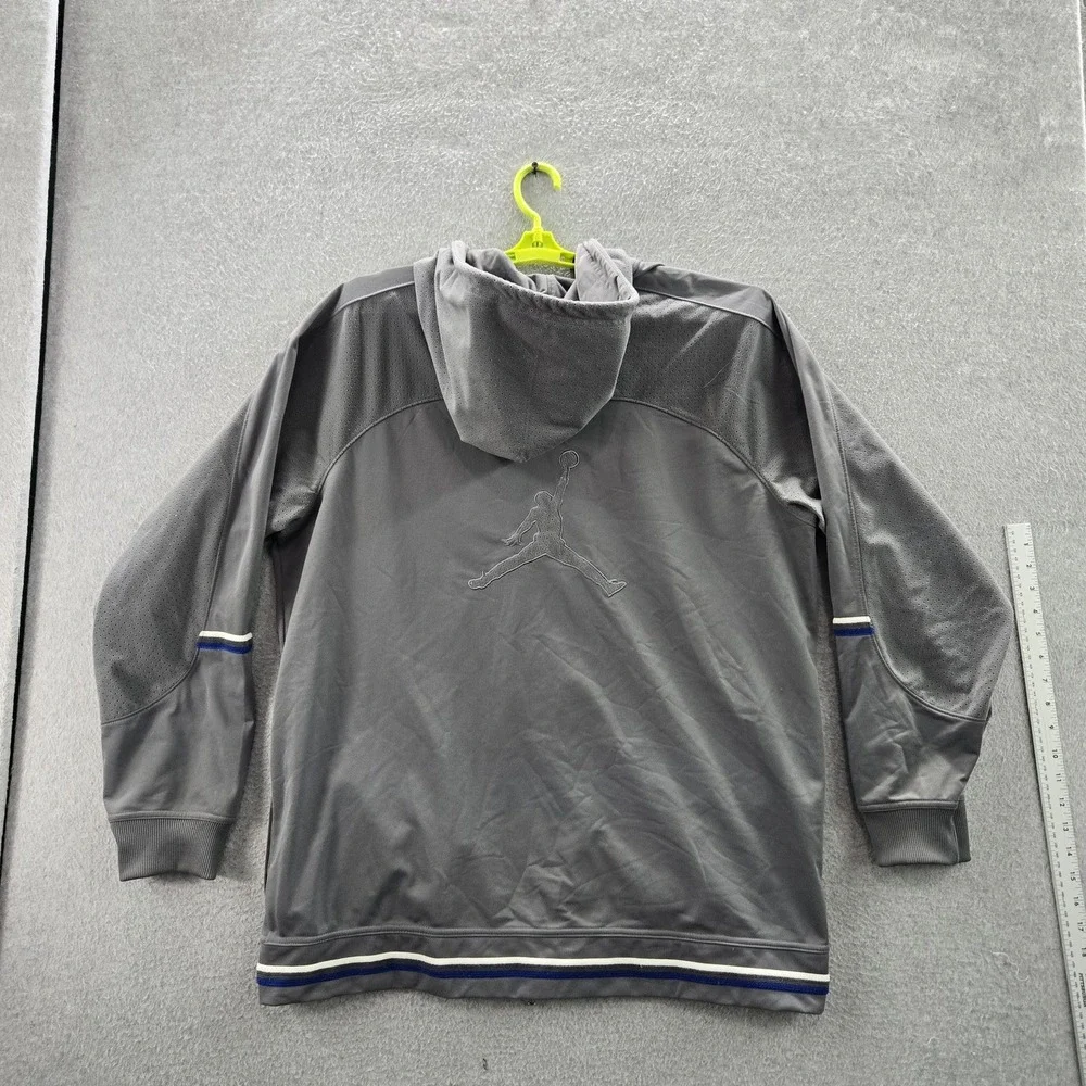 VINTAGE Jordan Men Jacket XL Gray Jumpman Embroidery Activewear Logo READ